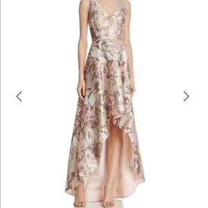 High-Low Aidan mattox blush multi-colored dress